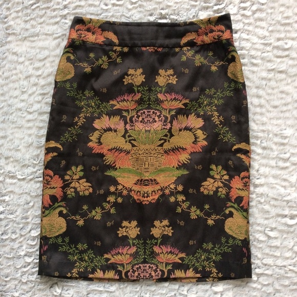 Cabi Chinoiserie Jacquard Tapestry Pencil Skirt - Picture 1 of 6